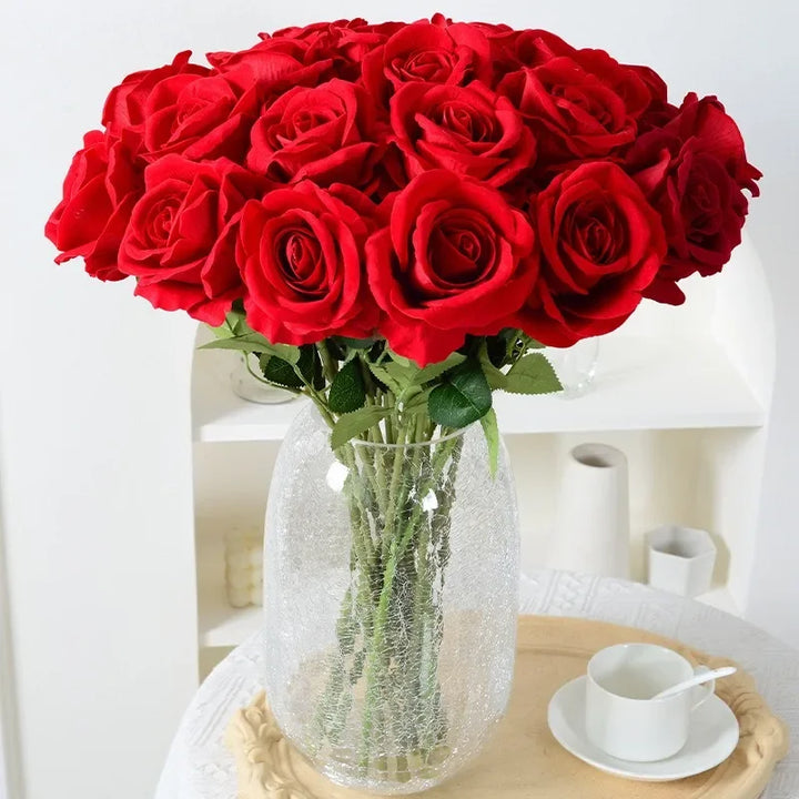 BowLift | 20 pieces Realistic Velvet Silk Rose Bouquet