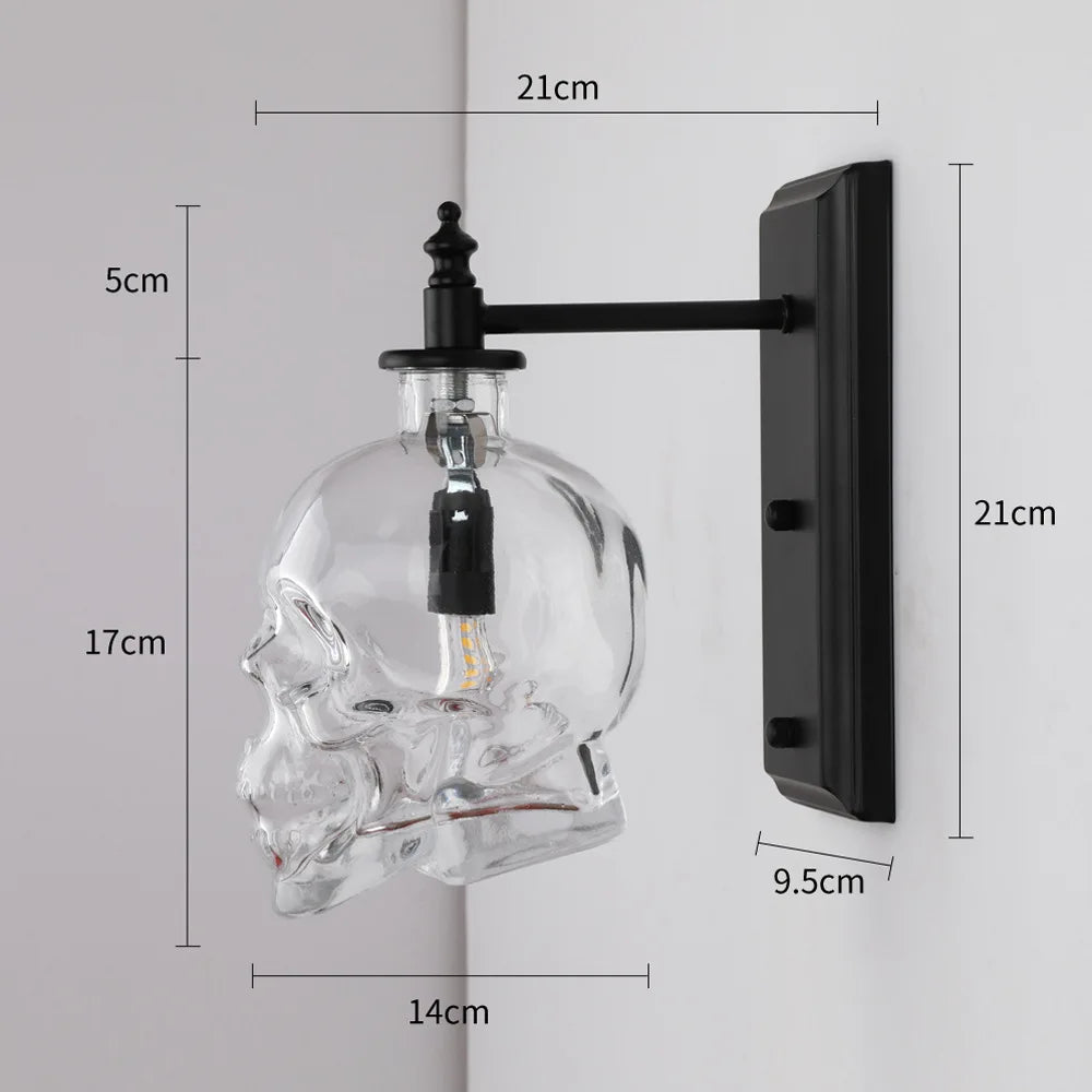 BowLift | Gothic Skull Bottle Retro Wall Lamp