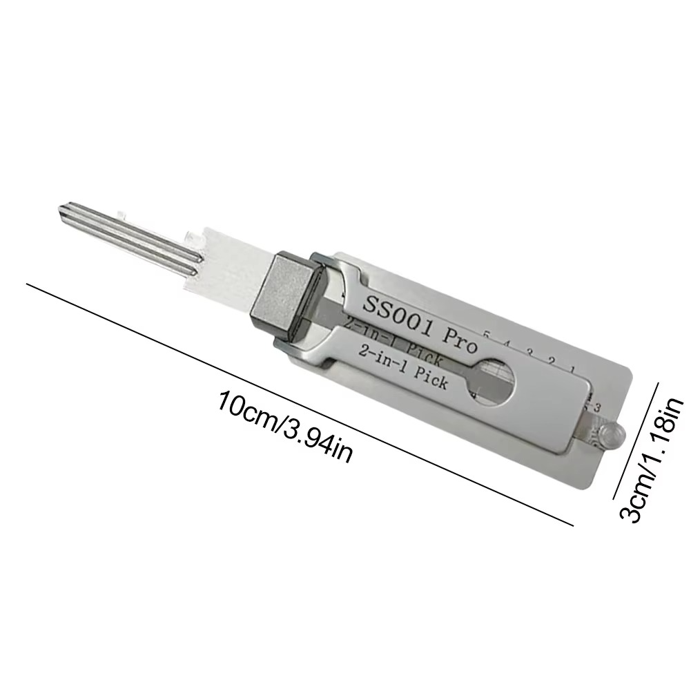 BowLift | Stainless Steel Key Decoder – 2-in-1 Lock Decoding & Picking Tool for Locksmiths
