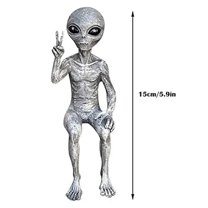 BowLift | Alien Resin Statue UFO Figurine for Garden Decoration