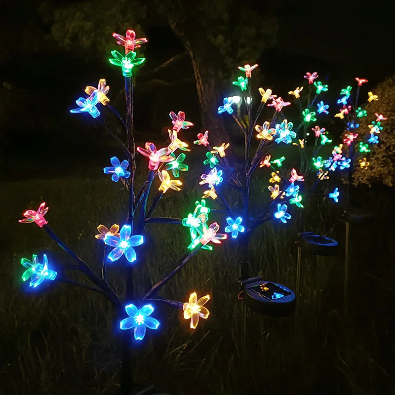 Sakura Tree Solar Flower Pathway Outdoor Lights | Bowlift