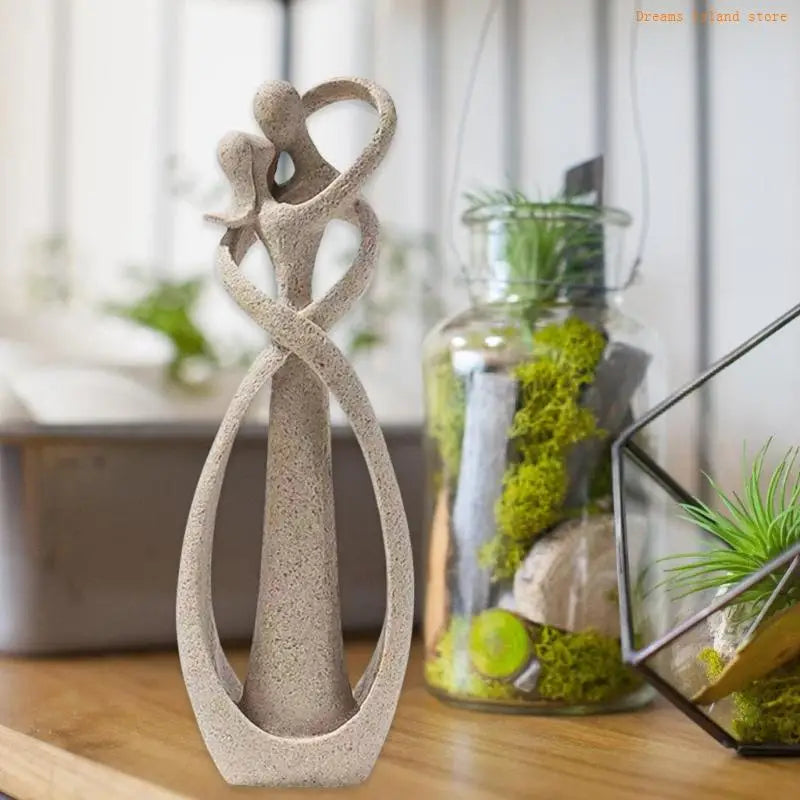 BowLift | Amavira Love Sculpture Resin | Symbol of Affection & Harmony | Romantic Design | 26 cm