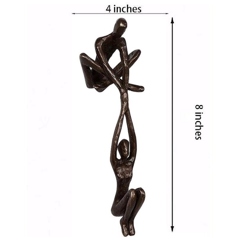 Verbindo Decorative Figure Polystone Black Modern Sculpture 20 cm | Bowlift