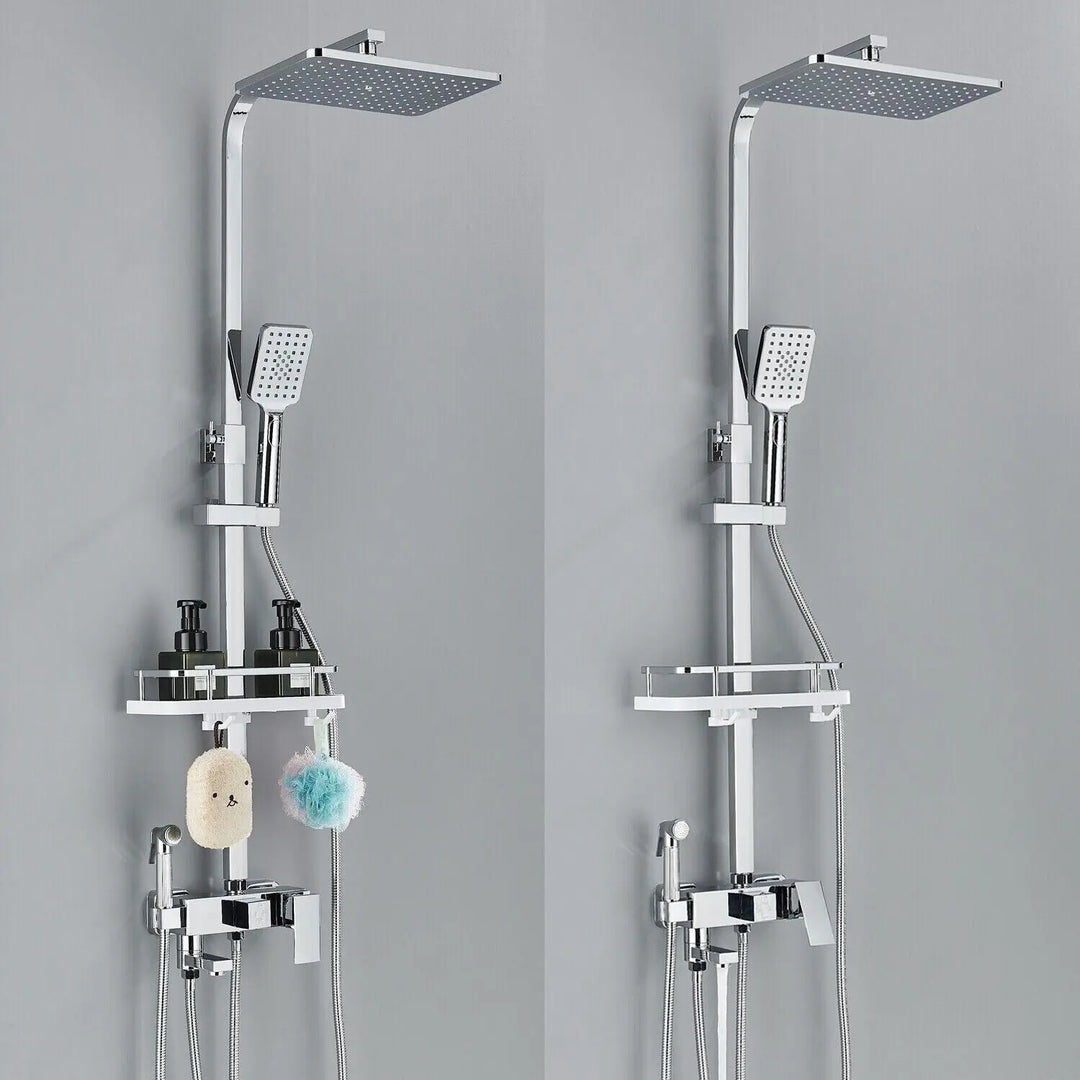 BowLift | RainFlow Luxe Rain Shower Set – adjustable brass shower fixture with 4 functions