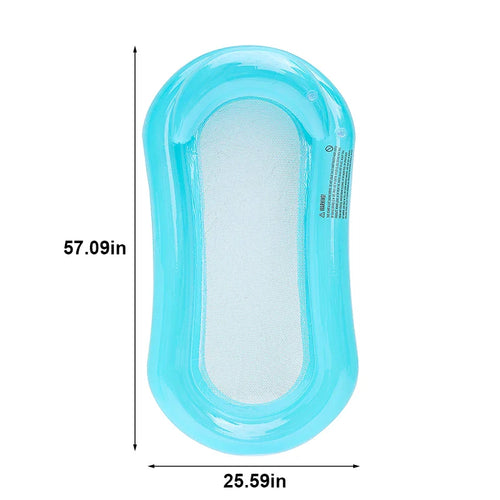 BowLift | AquaLiva Inflatable Swimming Lounger Rooxin | Ergonomic Pool Air Mattress with Mesh & Armrests | For Pool, Lake & Beach