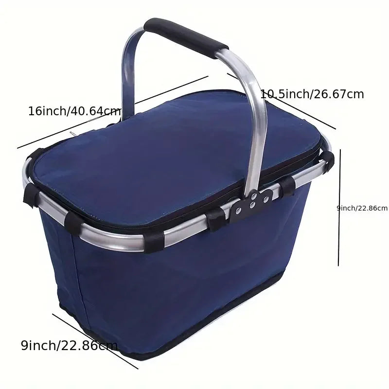 BowLift | FrostoGo Insulated Basket | Foldable & Lightweight | Keeps Hot & Cold | For Picnic & Travel