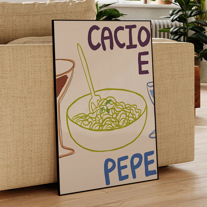 Cacio e Pepe & Spaghetti Bolognese Wall Art | Bowlift