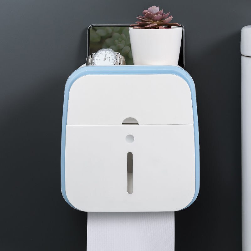 Wall-Mounted Bathroom Organizer Tissue Box Holder | Bowlift