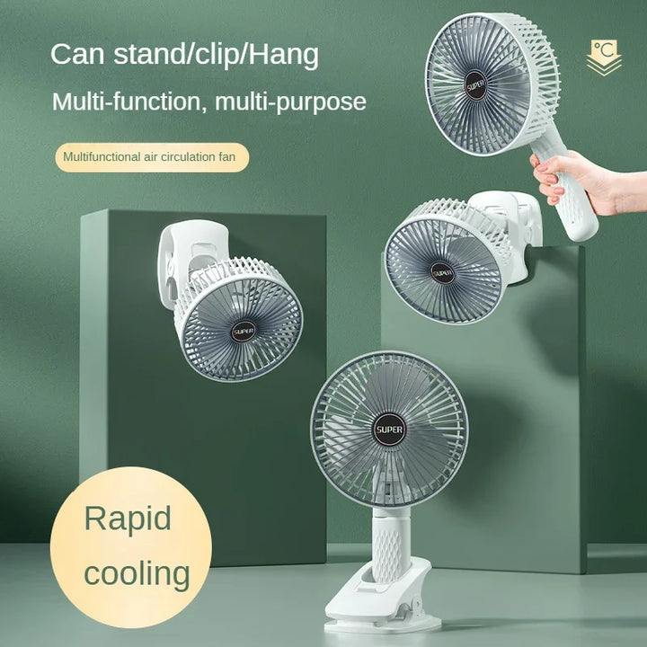 Clip-on Portable Compact USB Rechargeable Cooling Fan | Bowlift