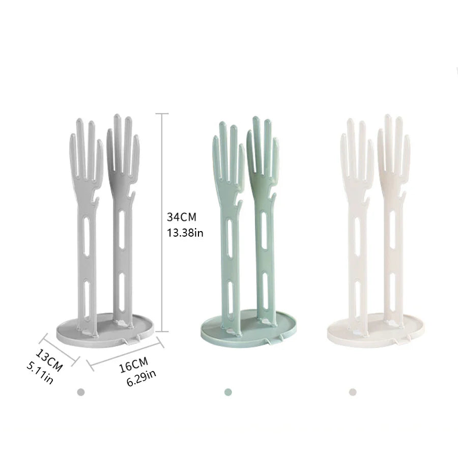 BowLift | TROCKINO Drying rack for kitchen gloves | Glove holder & drying stand | Space-saving & hygienic | 34×16×13 cm