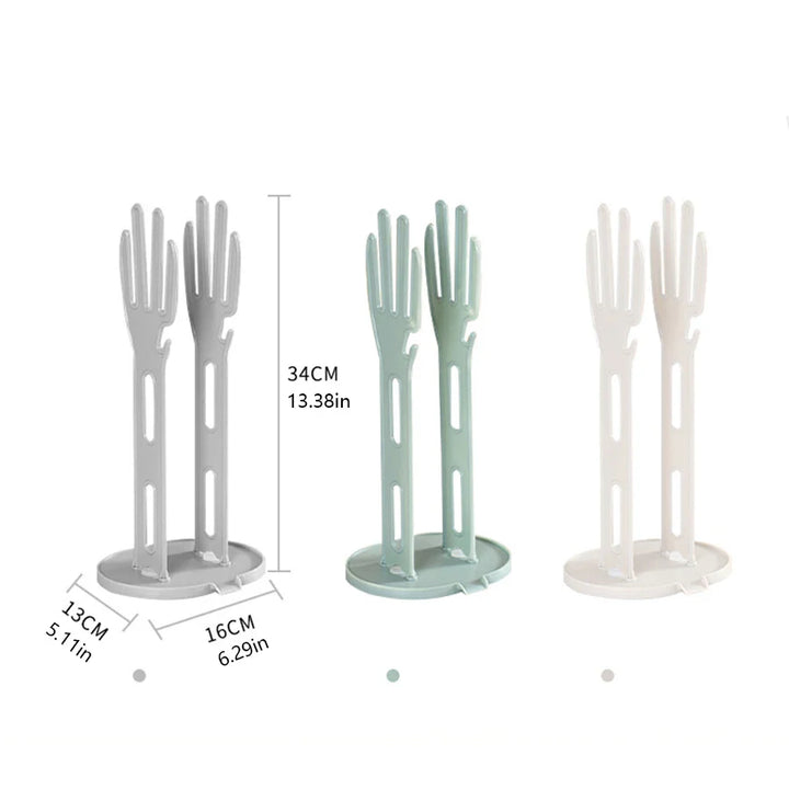 BowLift | TROCKINO Drying rack for kitchen gloves | Glove holder & drying stand | Space-saving & hygienic | 34×16×13 cm