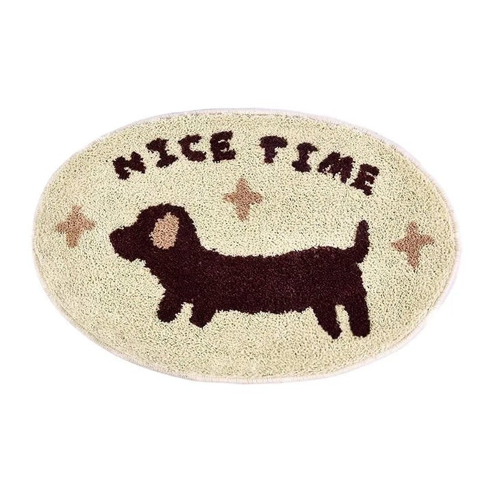 Tufted Dachshund Bathroom Mat | Bowlift