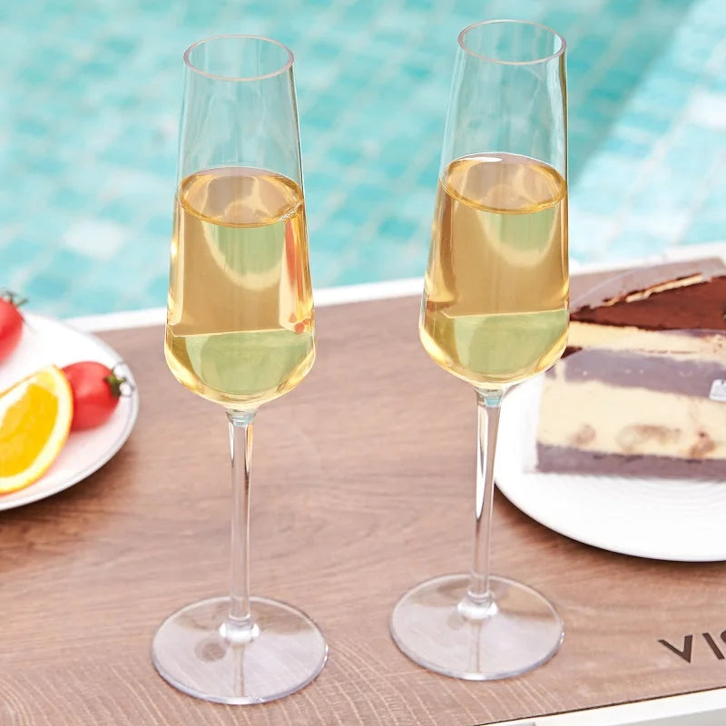 Unbreakable Acrylic Champagne Flute 4-Piece Set Bowlift