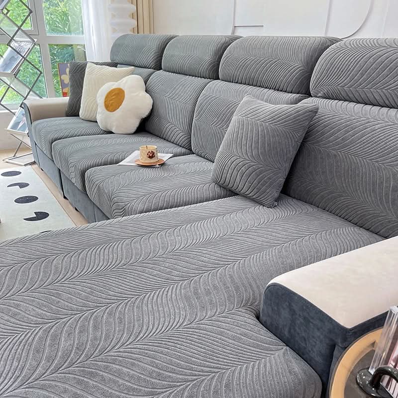 BowLift | PlushSecure - Elegant Jacquard Sofa Cover for Non-Slip Comfort