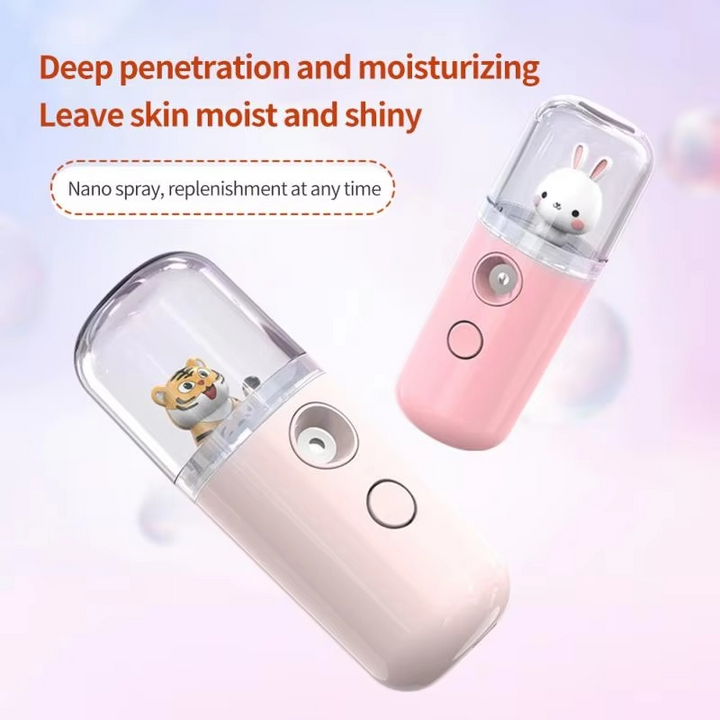 BowLift | Portable Facial Mist Sprayer Rechargeable Mini Steamer for Deep Hydration