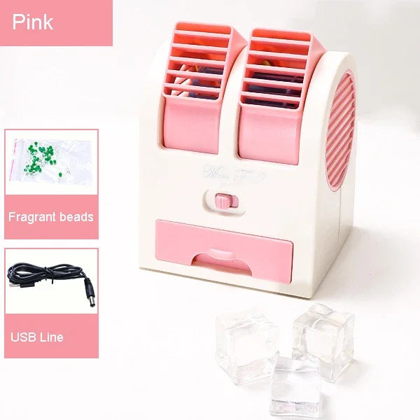 Dual-Outlet Turbo Cooling Desk Humidifier Fan | Bowlift