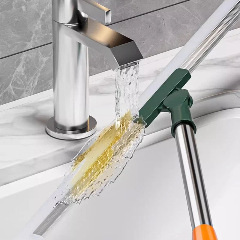 BowLift | Flexiva telescopic cleaning brush with silicone lip | 180° swivel | For floors, windows & bathroom