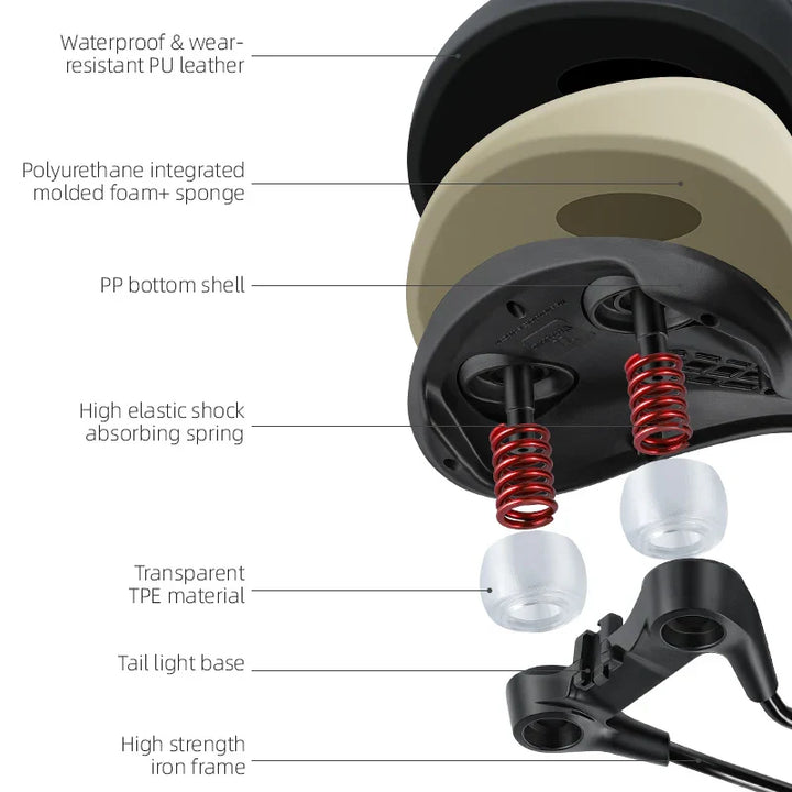 BowLift | Comfortable Shock Absorbing Bike Saddle with Hollow Design, Waterproof Bike Seat for Enhanced Riding Experience
