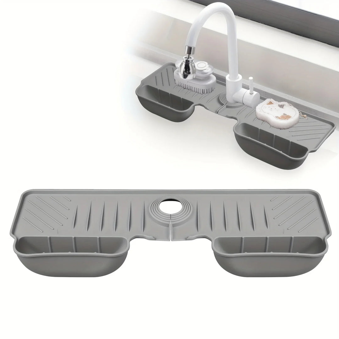 BowLift | SilDry Dish Mat | Non-slip & Mold-free | Heat-resistant Silicone Draining Mat for Sink & Faucet | Foldable & Dishwasher-safe