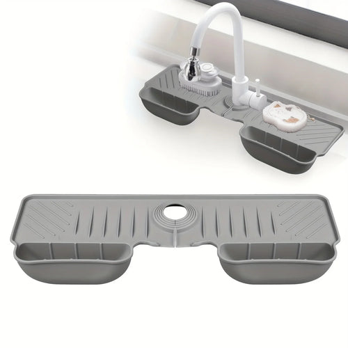 BowLift | SilDry Dish Mat | Non-slip & Mold-free | Heat-resistant Silicone Draining Mat for Sink & Faucet | Foldable & Dishwasher-safe