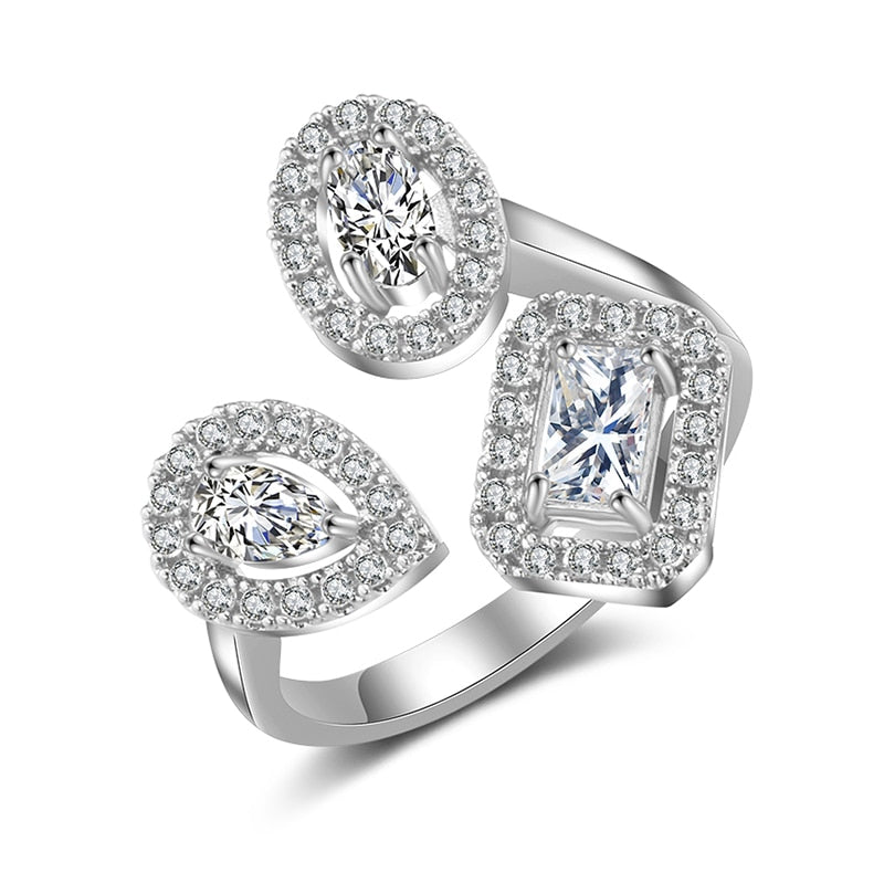 BowLift | Water Drop Zircon Chic Adjustable Ring