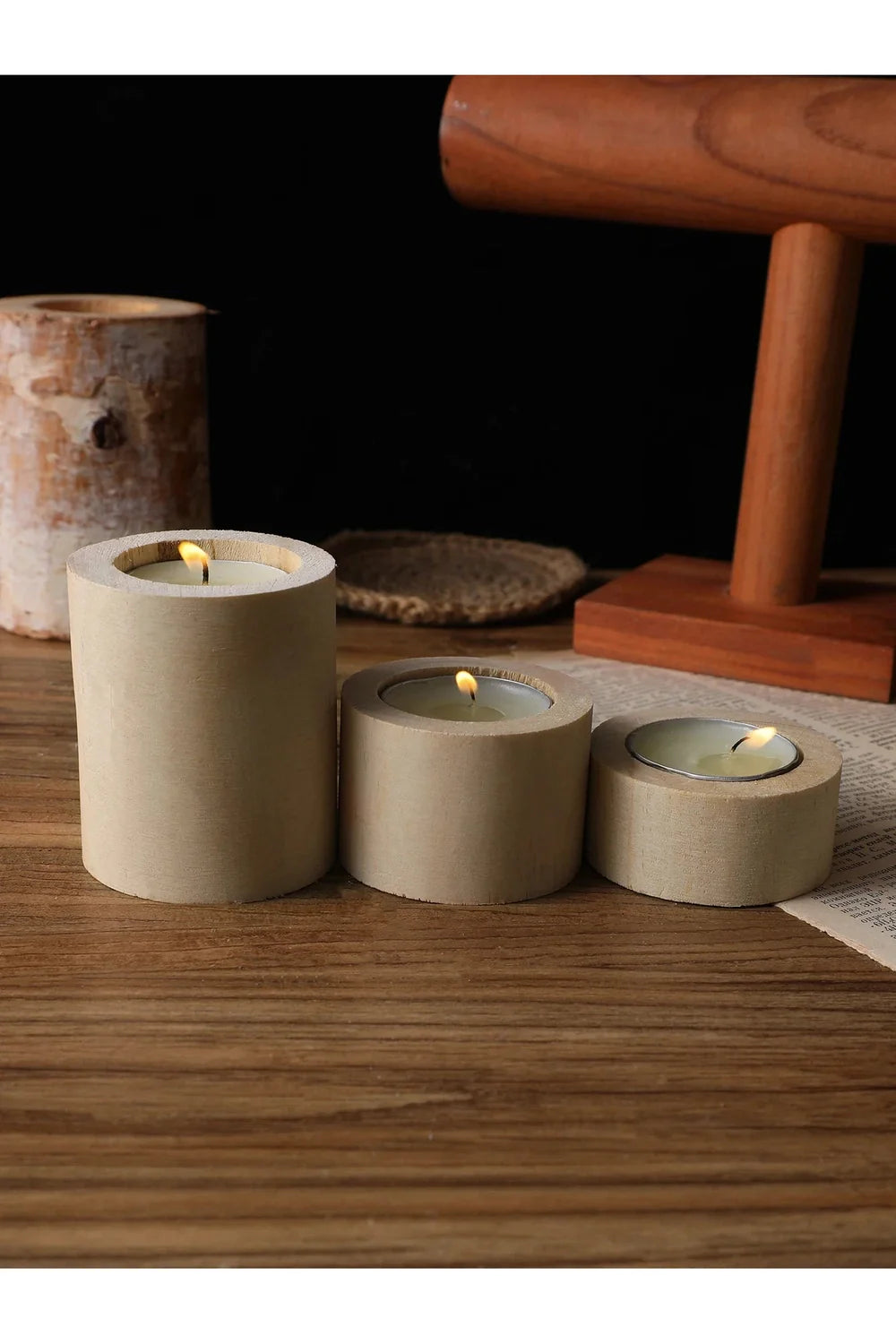 Wood Candle Holder | Bowlift