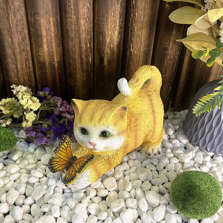 BowLift | Butterfly Catcher Cat Resin Decorative Lamp
