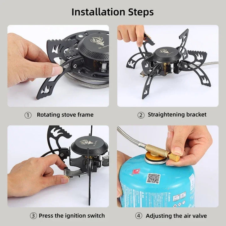 Claw Design Supreme Heat Foldable Outdoor Gas Stove | Bowlift