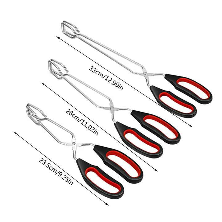 BowLift | Gripflame Grill Tongs with Scissor Grip | 9/11/12 Inch | Heat Resistant & Non-Slip | BBQ Tongs for Meat, Bread & Vegetables | Ideal for Grill, Kitchen & Outdoor