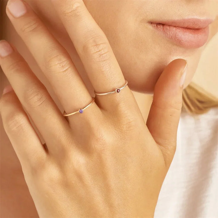 BowLift | Dainty Birthstone Ring