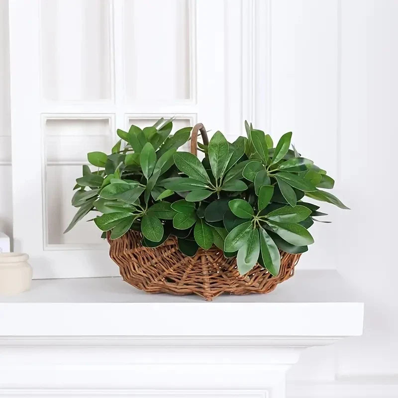 BowLift | Artificial Plant EverLeaf 33 | 33 cm | With Stem & Leaves | Low-Maintenance Decor for Home & Office
