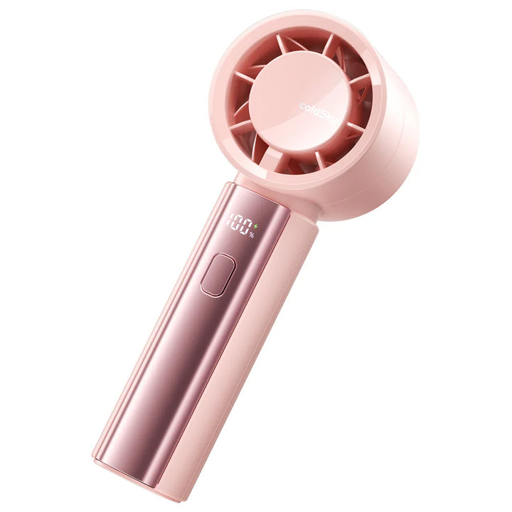 BowLift | Aeriolo Portable Hand Fan with 4000 mAh Battery | 5 Levels & 100 Intensity Levels | Digital Display & Dual Airflow for Outdoor & Travel