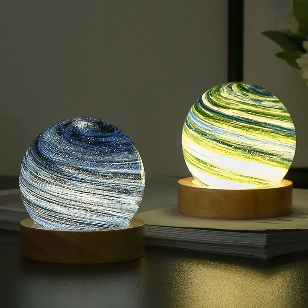 KosmosGlow - 3D Crystal Planets Night Lamp | Bowlift