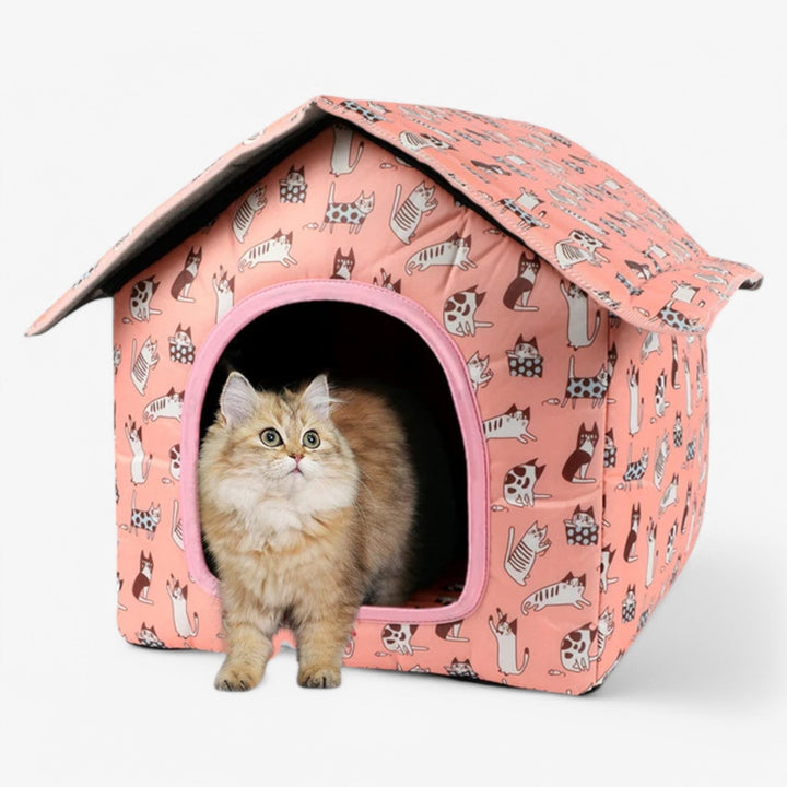 Weatherproof Animal House "CozyNest" for Cats and Small Dogs | Bowlift
