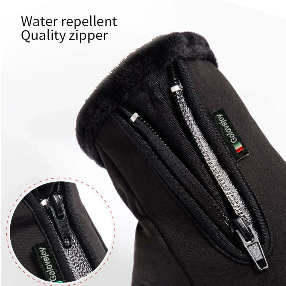 BowLift | IronRide Motorcycle Winter Gloves | Waterproof & Windproof | Fleece Lined & Touchscreen Compatible | Tactical Design