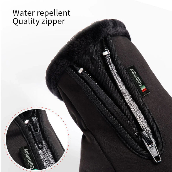 BowLift | IronRide Motorcycle Winter Gloves | Waterproof & Windproof | Fleece Lined & Touchscreen Compatible | Tactical Design