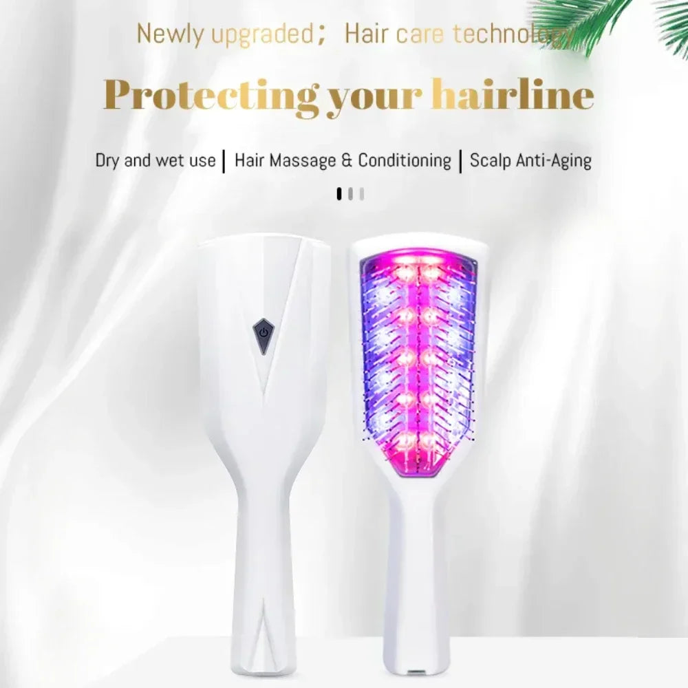 BowLift | Infrared Scalp Comb VITALUXE | LED Therapy & Massage | USB Rechargeable | Promotes Hair Growth & Relaxation | 22×6.5×5.2 cm
