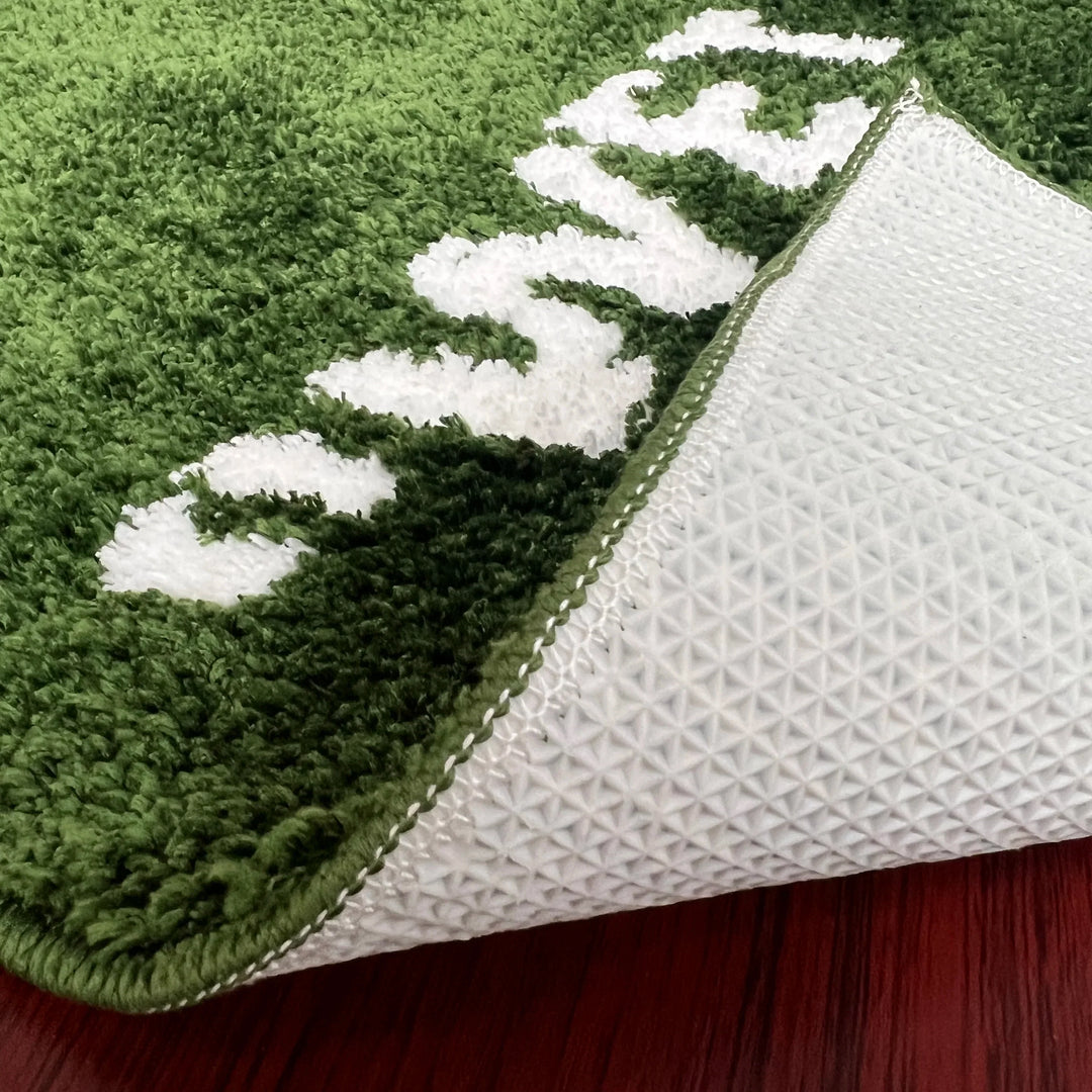 FreshLawn Comfort Mat – Trendy "Wet Grass" Doormat in Green with Soft Plush | Bowlift