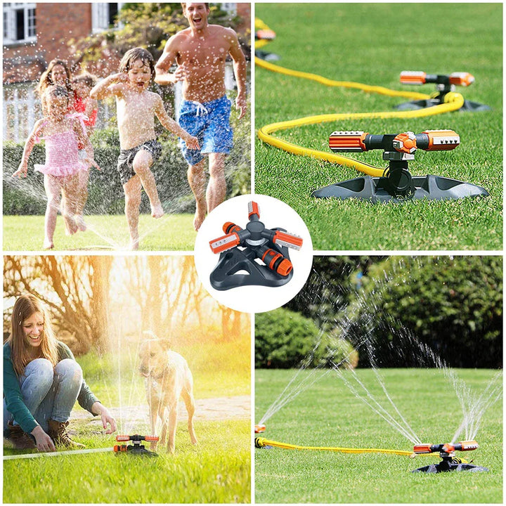 BowLift | Rotatable Garden Sprinkler with 3 Nozzles – Efficient Watering Sprinkler for Lawns and Gardens