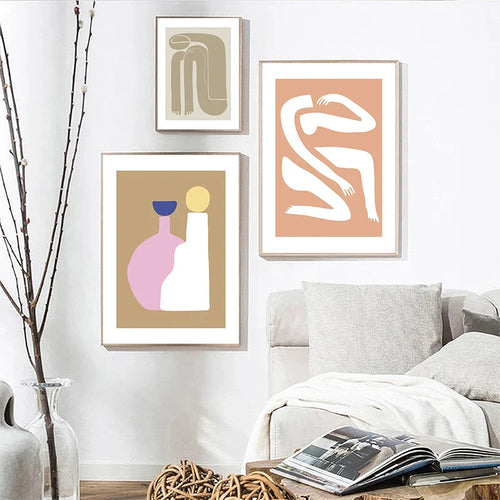 Abstract Minimalist Still Life Figure Art Fine Art Canvas Prints Posters Pictures For Living Room Bedroom Modern Home Art Decor | Bowlift