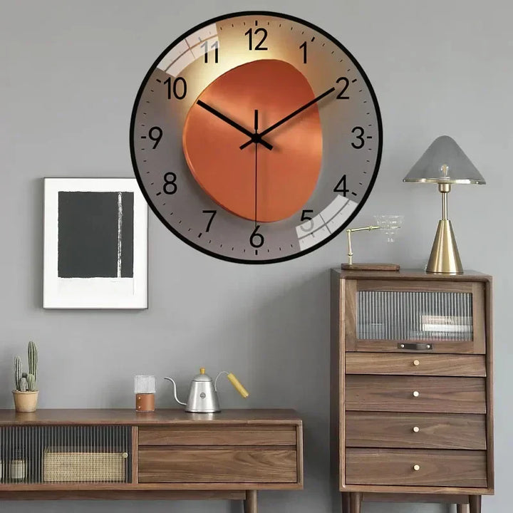 BowLift | Silent Classic Wall Clock | Non-Ticking Elegant Timepiece for Bedroom & Office