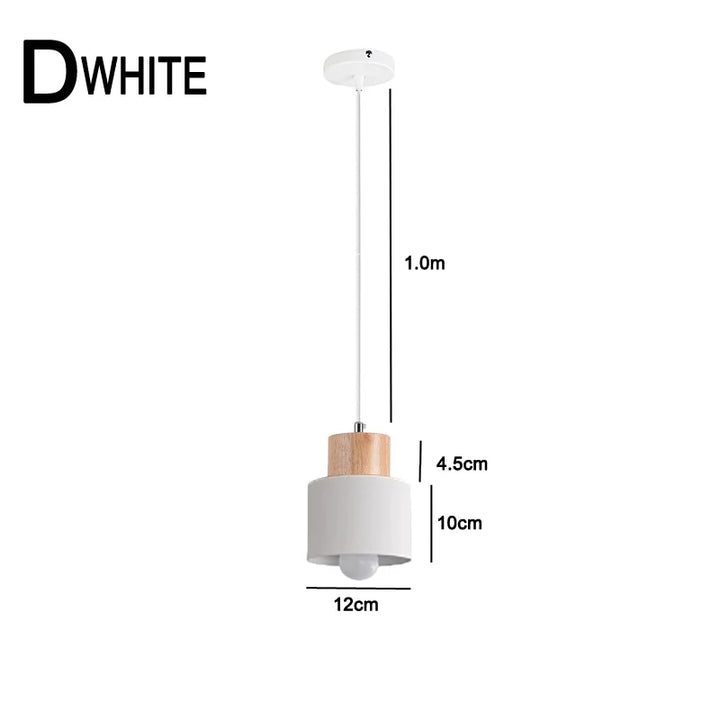 BowLift | Nordic LED Pendant Lights Made of Metal and Wood - Modern Hanging Lamps for Dining Room and Kitchen