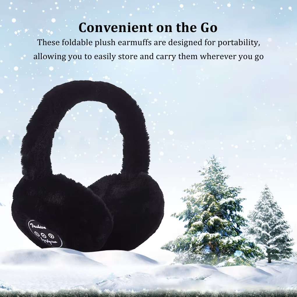 BowLift | Wireless Plush Earphones with Bluetooth 5.2 and Warm Fur Design