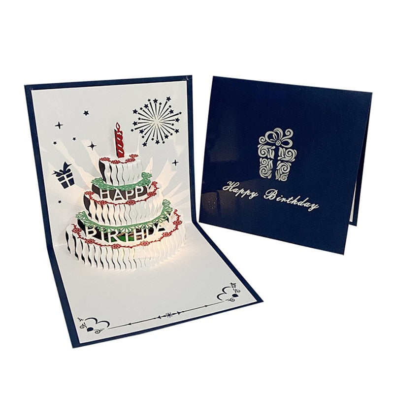 BowLift | 3D Birthday Music Happy Cake Cards