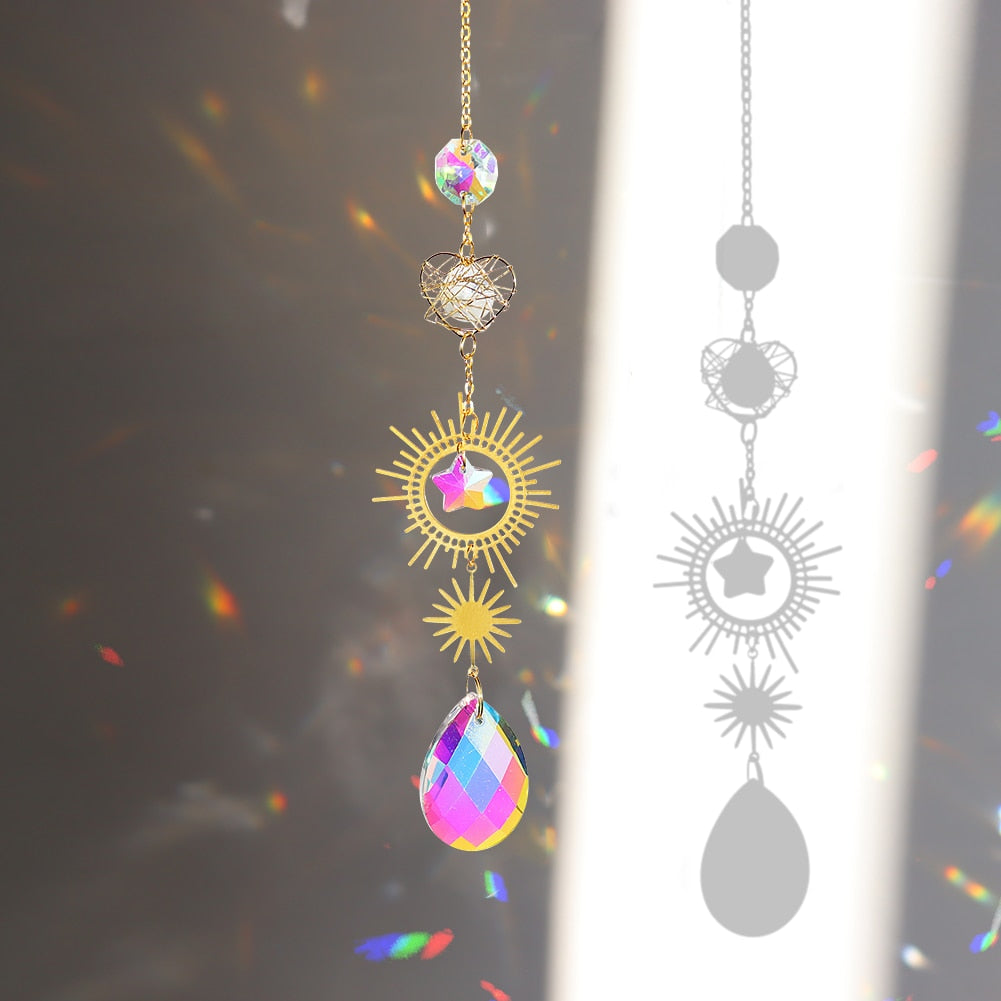 Dream Combo Symphony Crystal Wind Chime Moon Sun Catcher | Bowlift