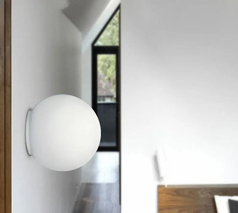 BowLift | GlaciaLuxe – Minimalist Wall Lamp with Glass Stone Design