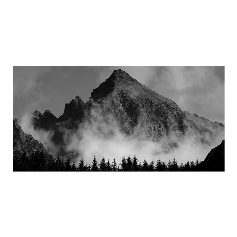 Northern Landscapes Forest Mountain Wilderness Wall Art Fine Art Canvas Prints Black White Posters For Living Room Modern Home Office Decor | Bowlift