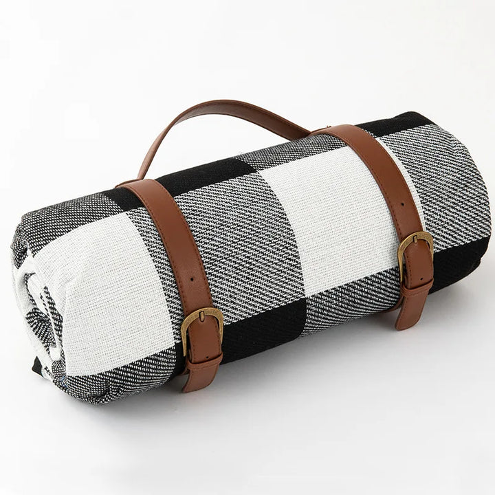 BowLift | NovaPlaid | Waterproof Foldable Picnic Blanket with Carry Strap
