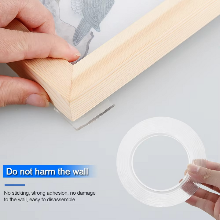 BowLift | Transparent Double Sided Nano Adhesive Tape - 1M 3M 5M Reusable Waterproof Mounting Roll