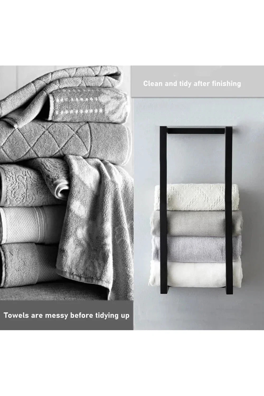 BowLift | Slim Black Bathroom Shelf